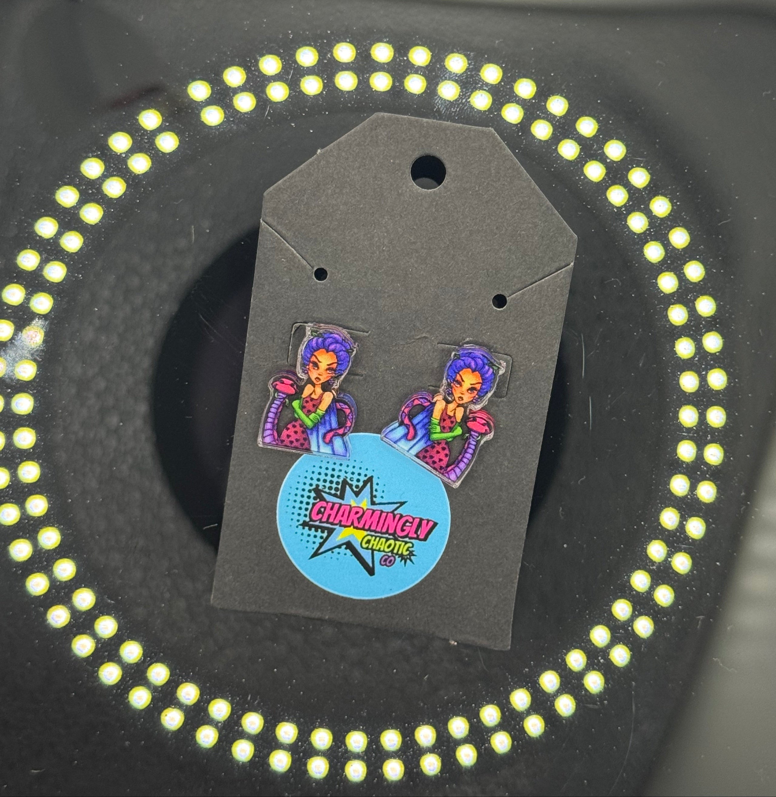 Berry Bad Gal inspired stud earrings